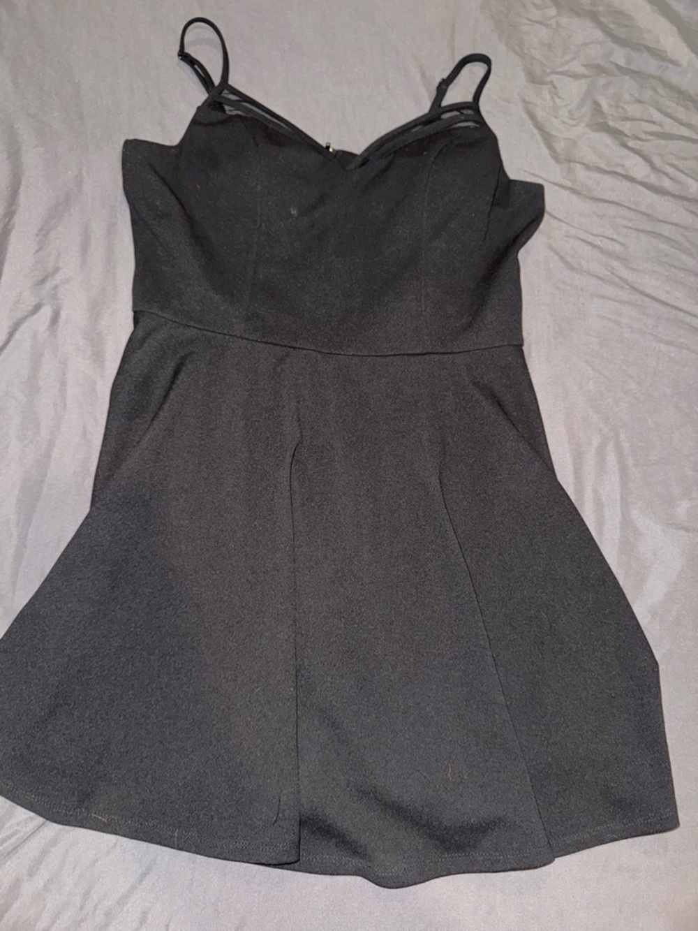 B Darlin Black Mini Dress with Spaghetti Straps